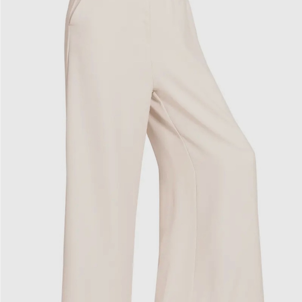 117. Elegant Cream Wide-Leg Women's Pants, various sizes